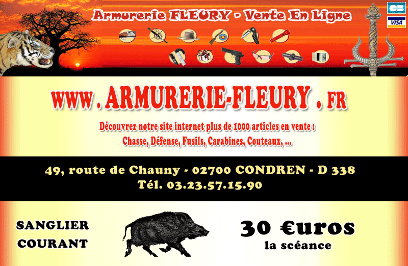 armurerie fleury vente en ligne articles de chasse et armes de défense