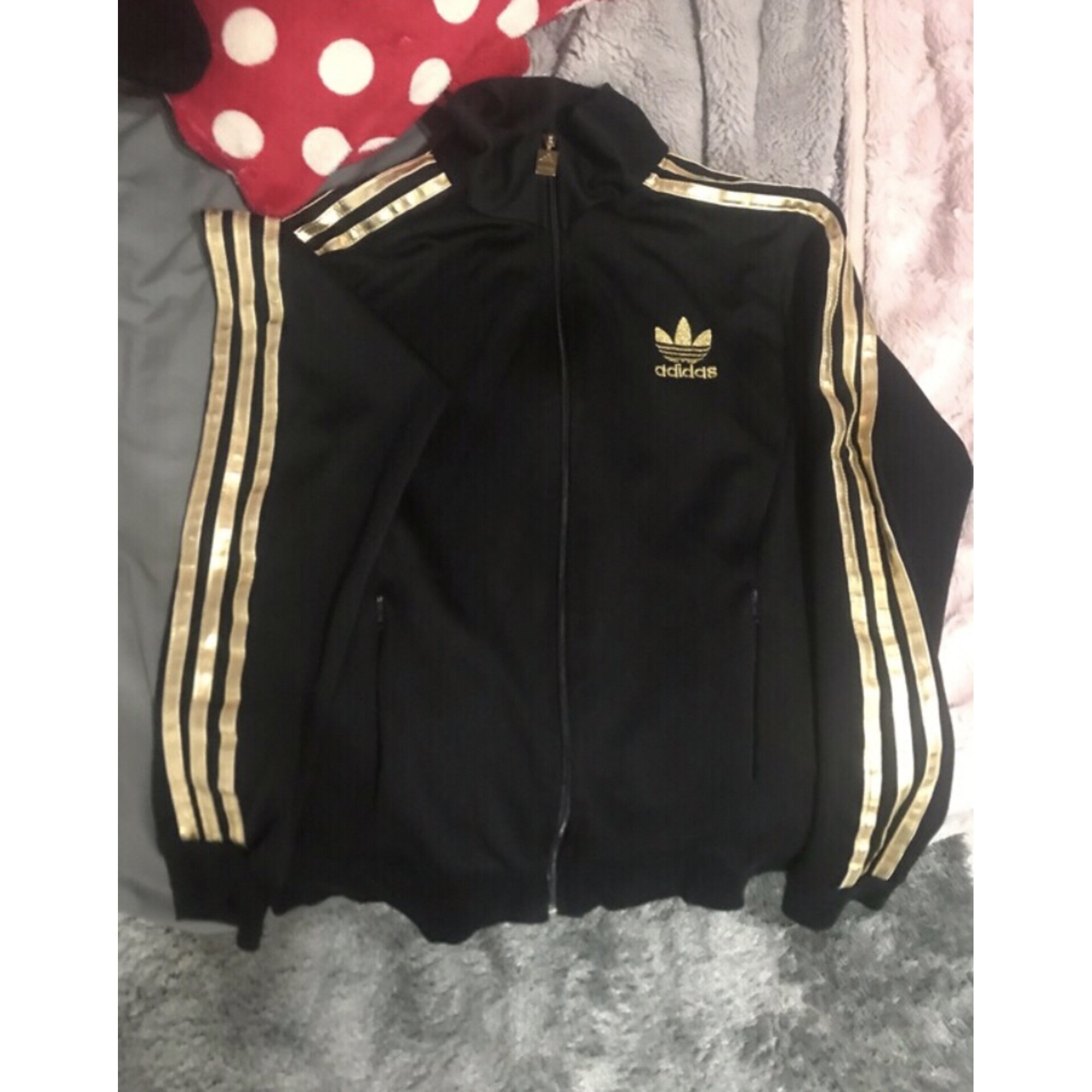 veste adidas femme or et noir